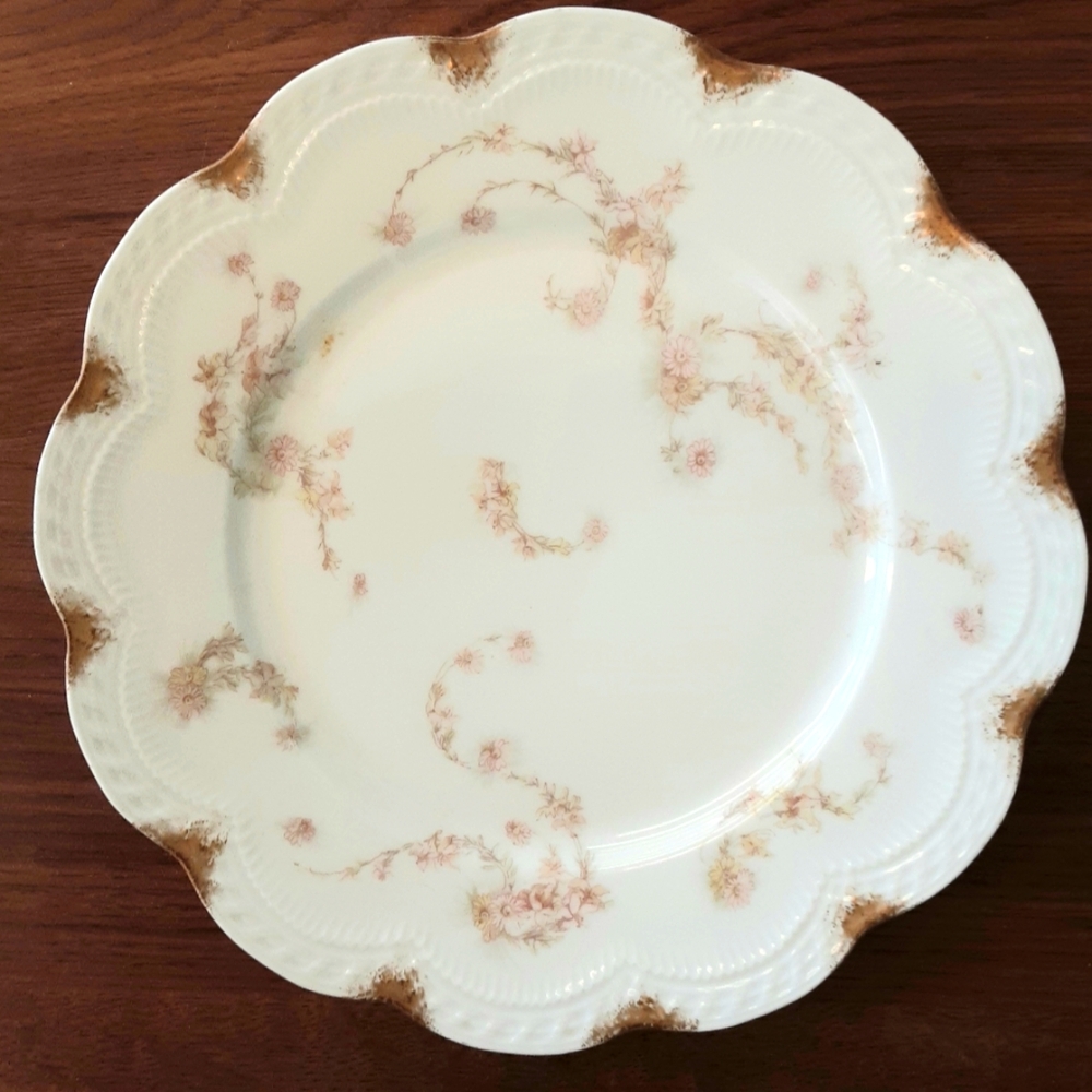 Haviland Limoges Plate, Floral Vintage Lunch 8"